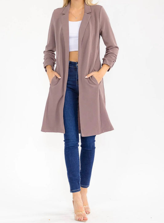 111425 Tiana 3/4 Sleeve Open-front Cardigan