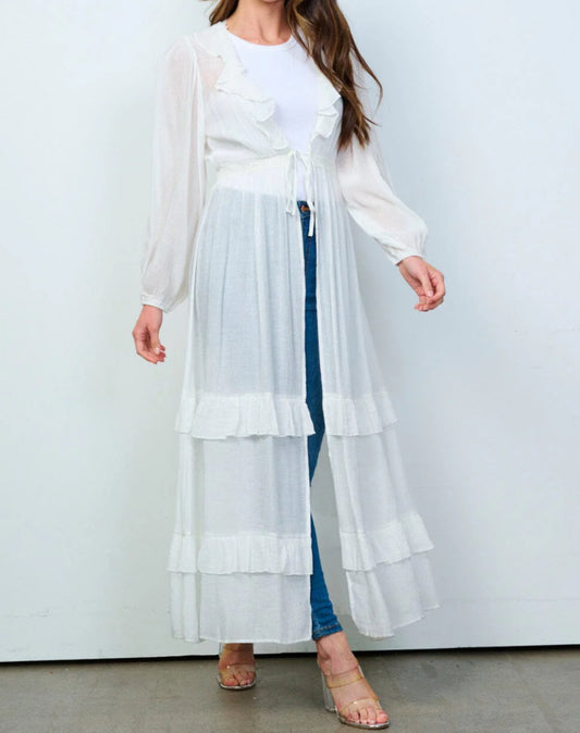 020525 Marie Long Sleeve Open Front Kimono