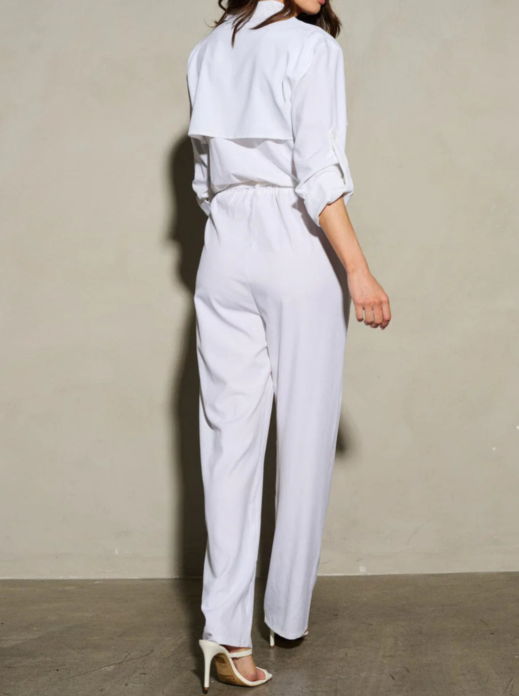 052324 - Lexie Ivory Long Sleeve Jumpsuit