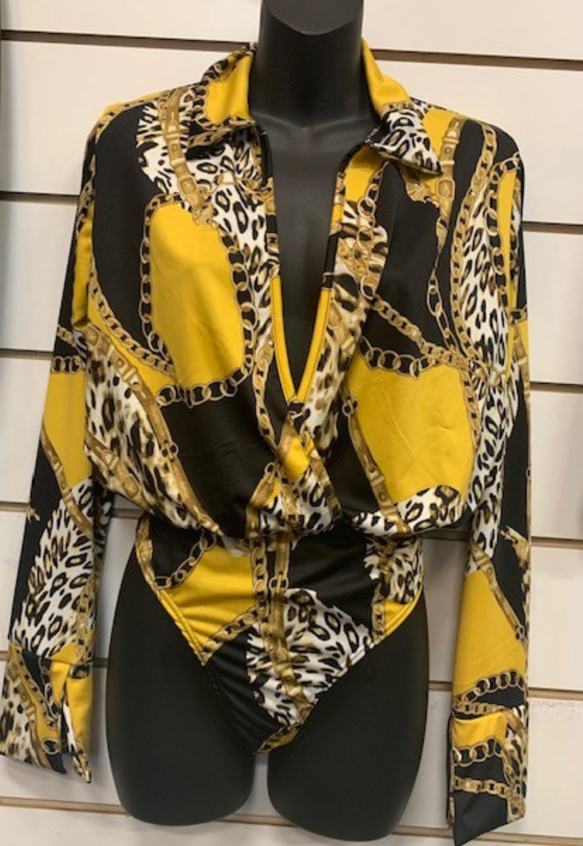 041124 - Jaya Venetian Print Bodysuit