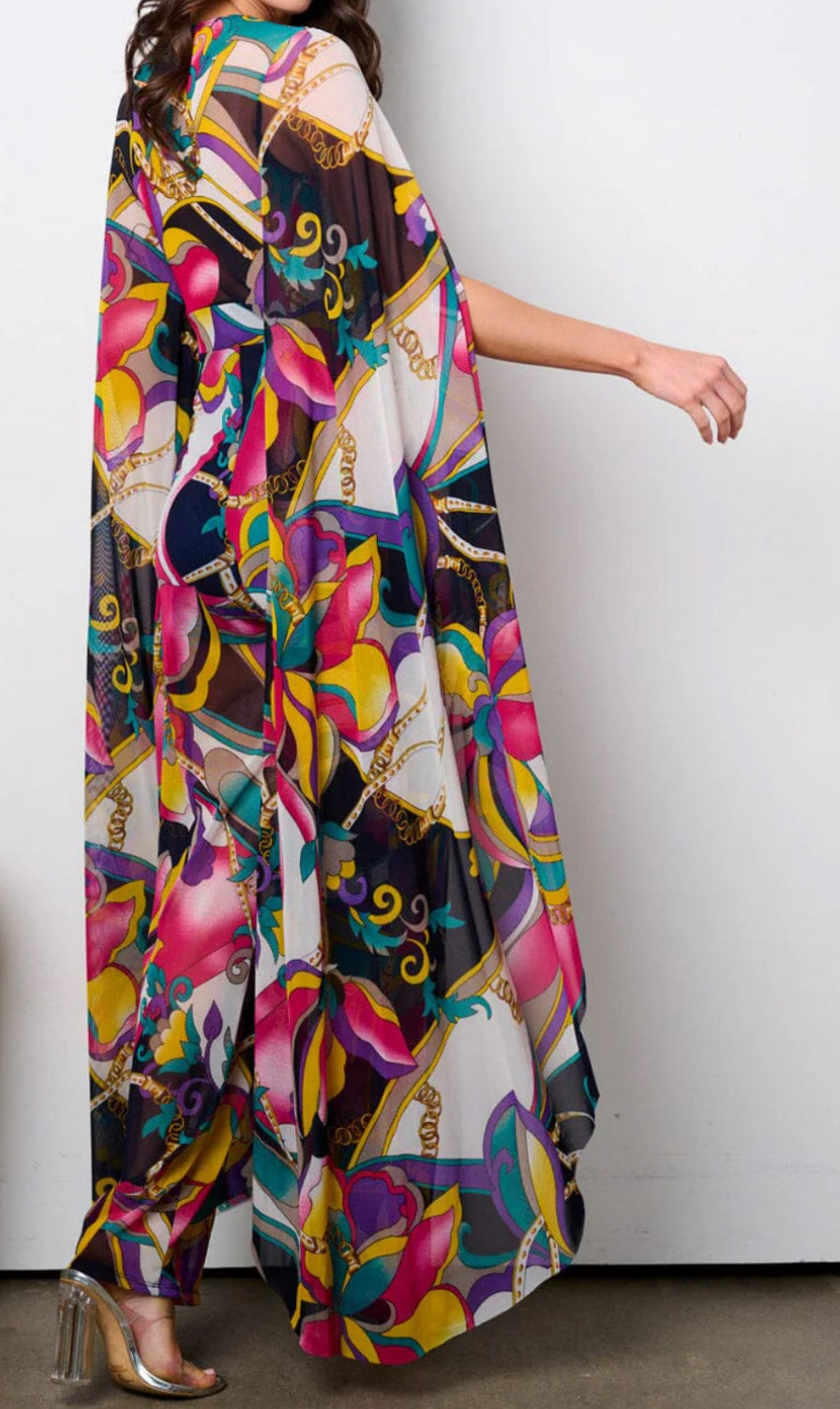 043624 - Renlyn Long Bell Sleeve Wide Leg Jumpsuit