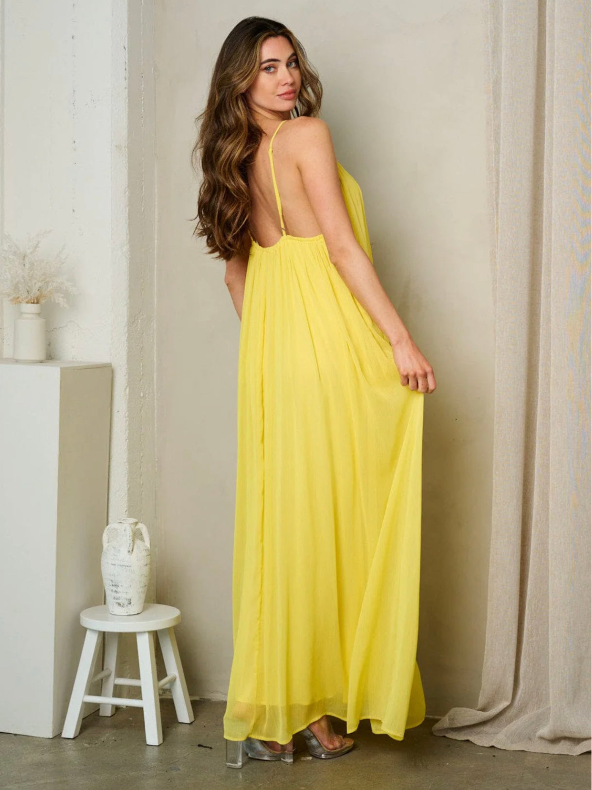 8203 Spaghetti Strap Maxi Dress