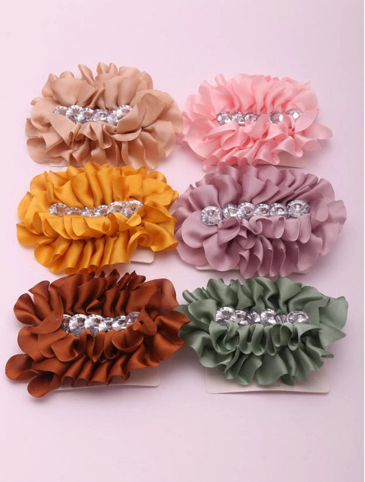 041524 - Sky Assorted Ruffles Hair Clip