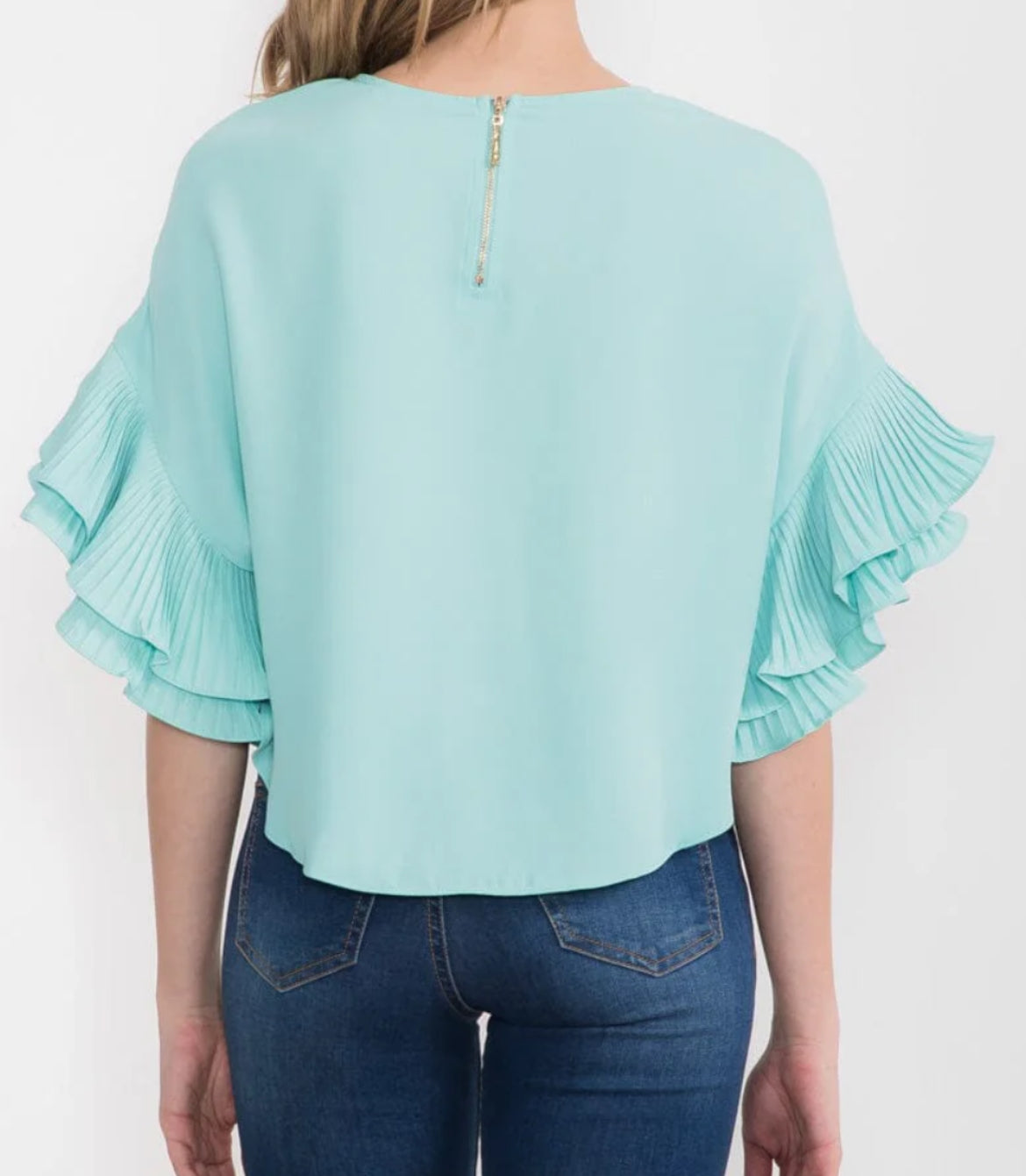 020425 Lei Ruffle Sleeve Blouse