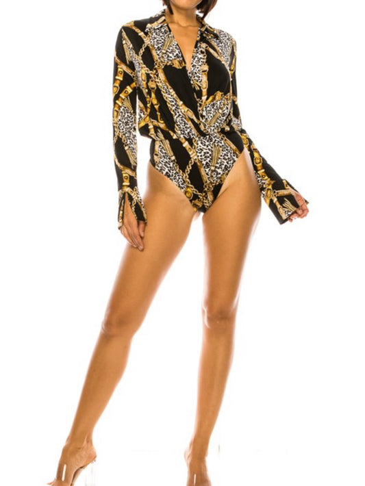 041124 - Jaya Venetian Print Bodysuit