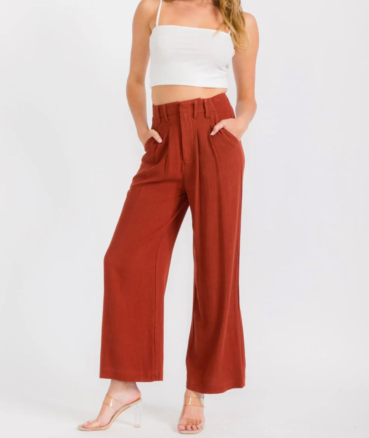 061225 - Suri Pleated Wide Leg Pants
