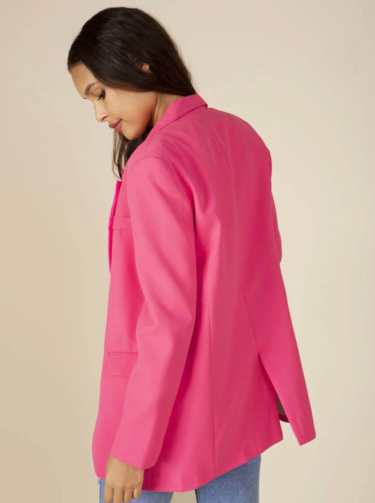 7313 Long Sleeve One-button Blazer