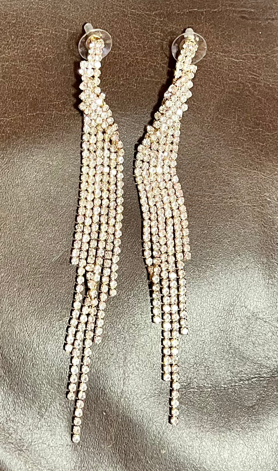 Multi Color Cubic Zirconia Drop Wings Shape Earrings
