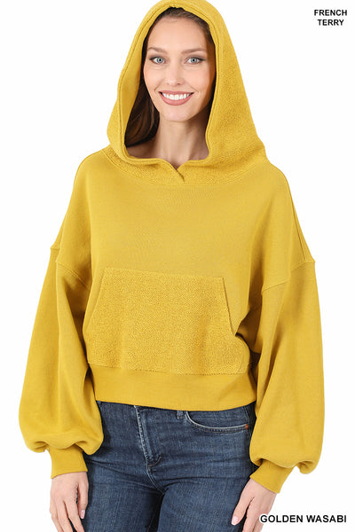 (4203)- Abby French Terry Kangaroo Pocket Hoodie