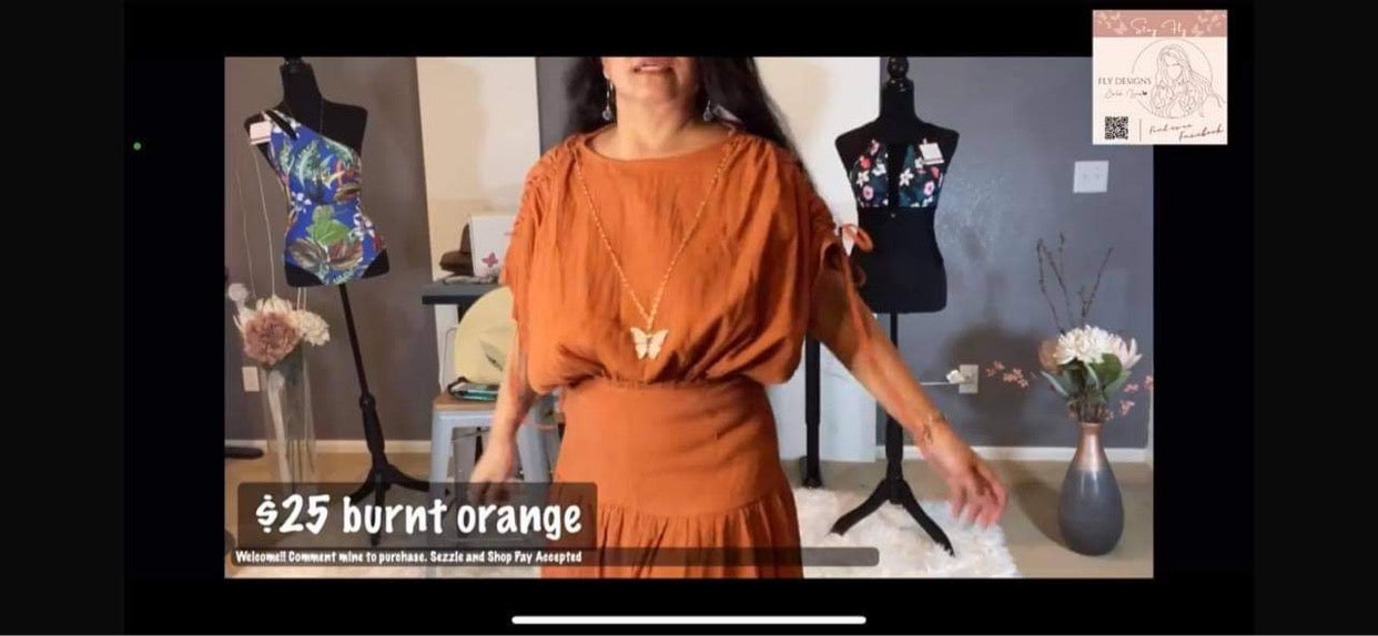 Burnt Orange Top and Skirt