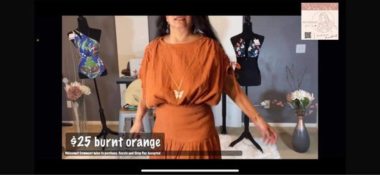 Burnt Orange Top and Skirt