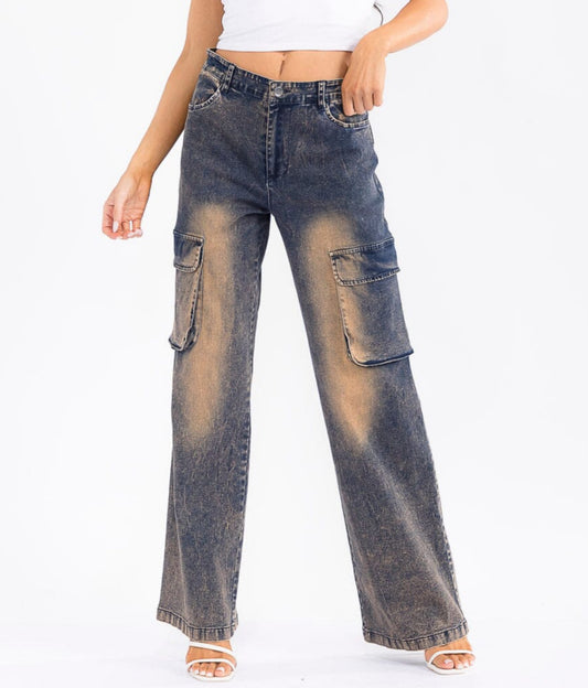 111525 Jolie Denim Cargo Pants
