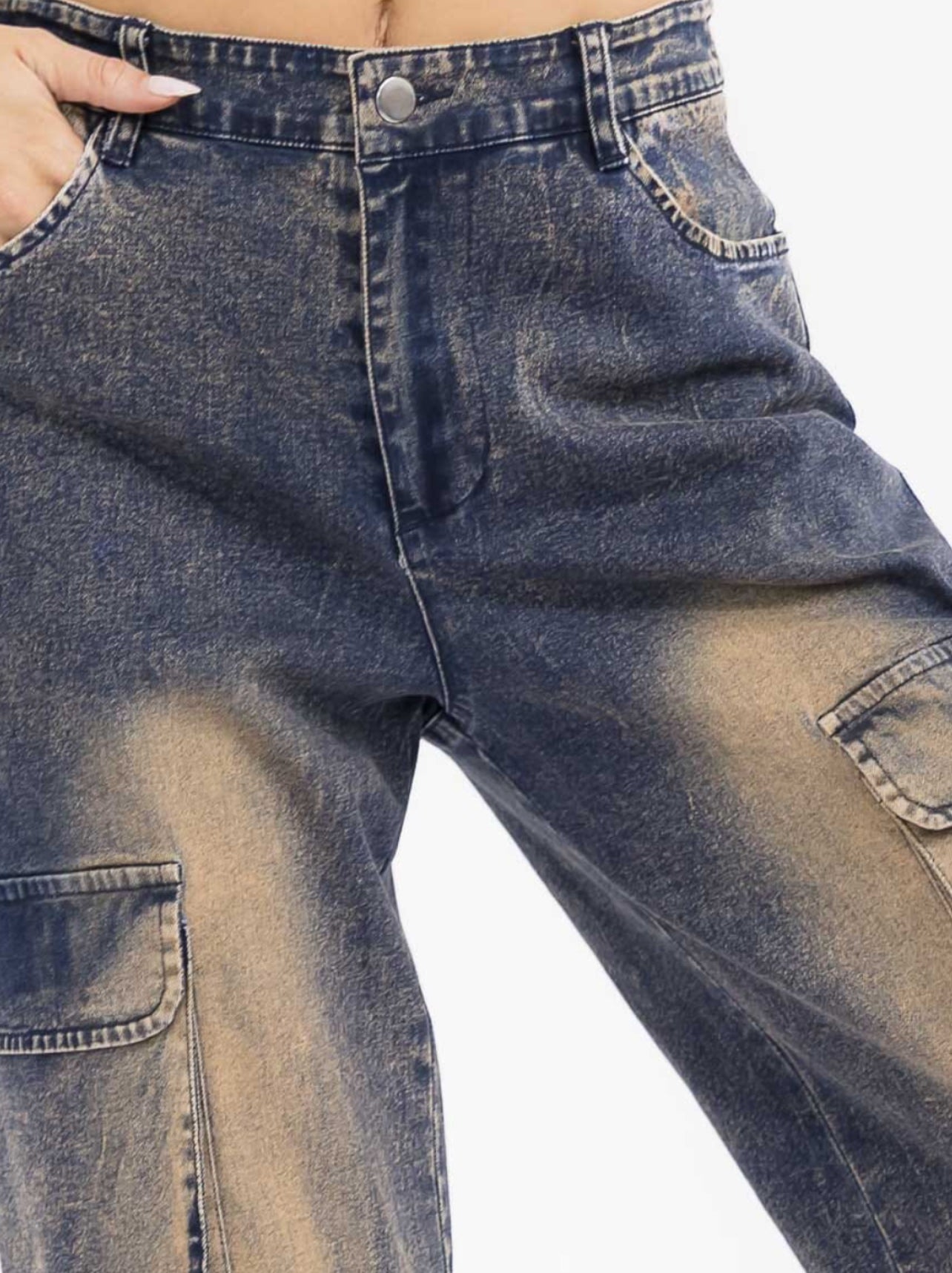 111525 Jolie Denim Cargo Pants