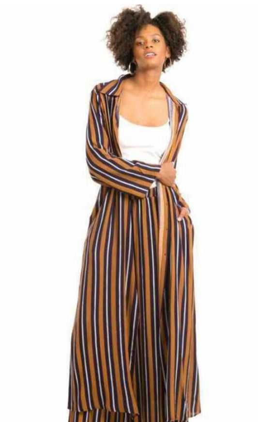 111323 - Pinstriped Button Down Maxi Dress