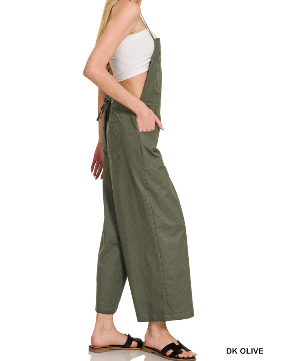 100225 - Lexi Woven Spaghetti Strap Jumpsuit