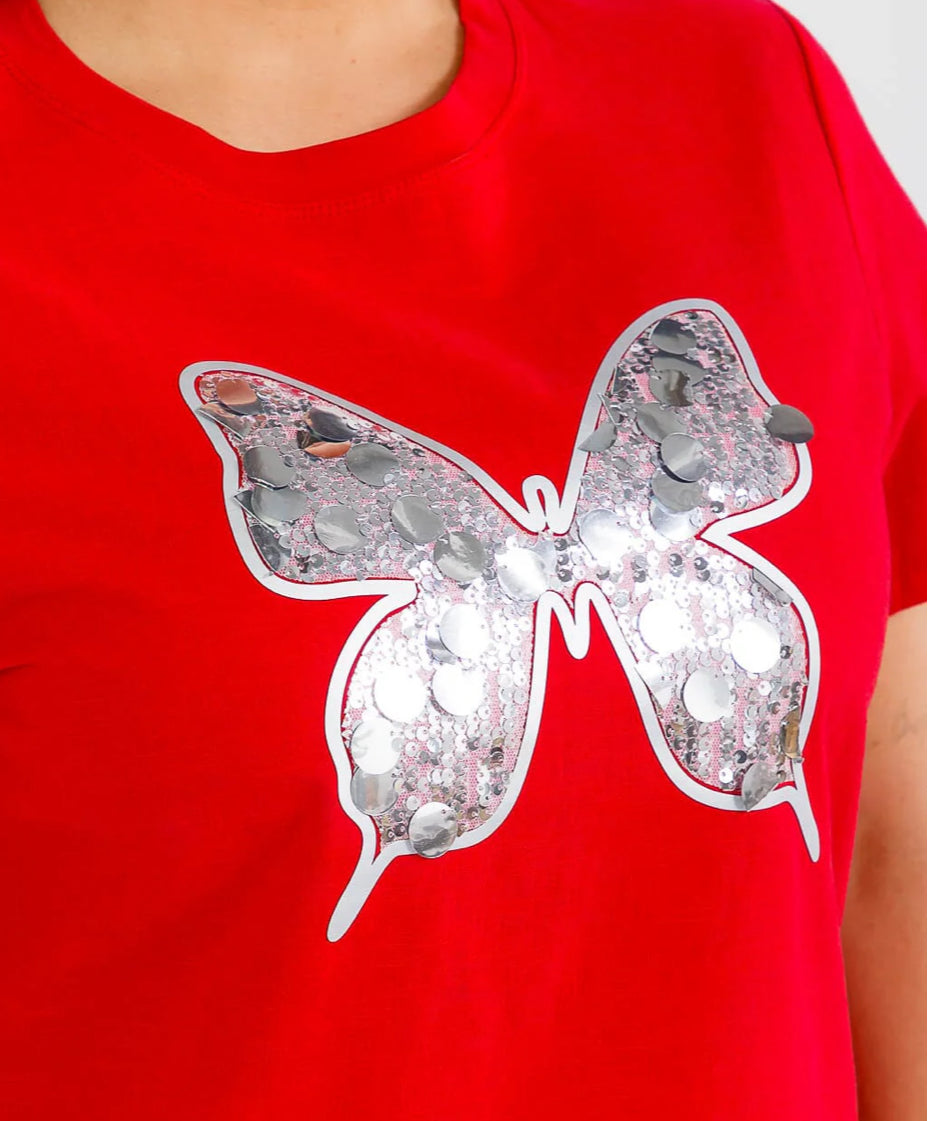 040526 Arlene Short Sleeve Sequin Top