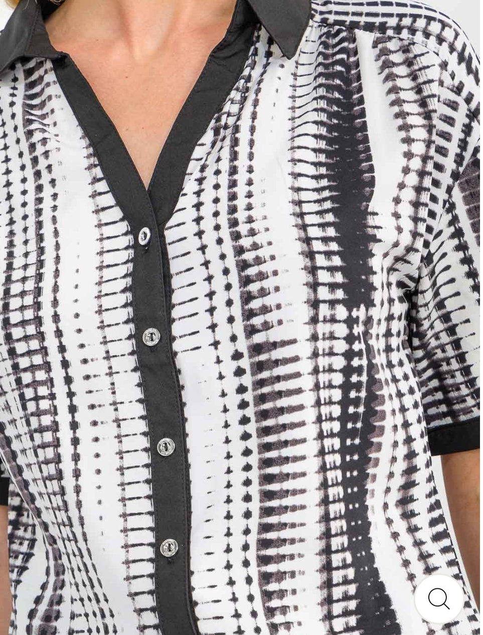 030326 LUCY SHORT SLEEVE BLOUSE & ELASTIC WAIST PANTS COLORBLOCK PRINT 2PC. SET