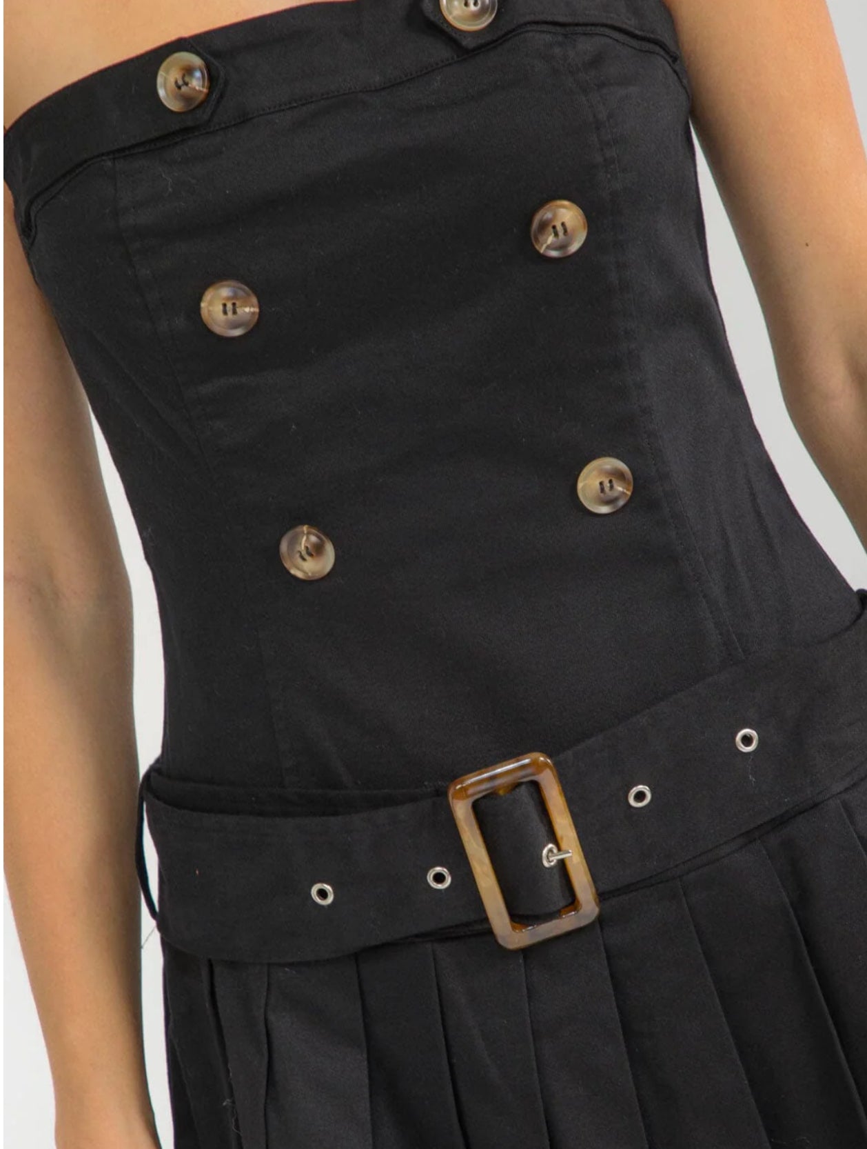 040326 Tory Tube Belted Denim Mini Dress
