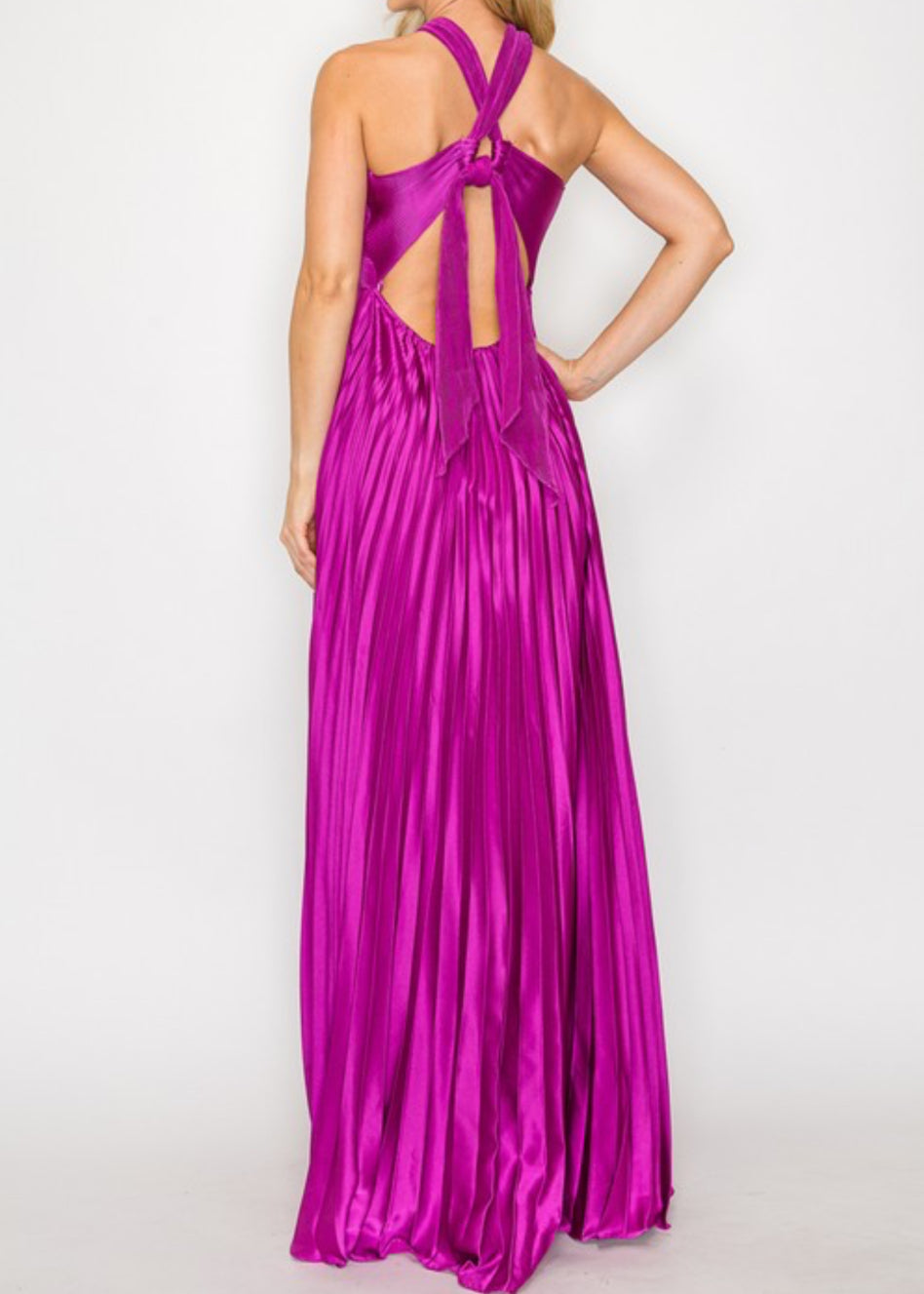 110824 - Teena Halter Open Back Gown