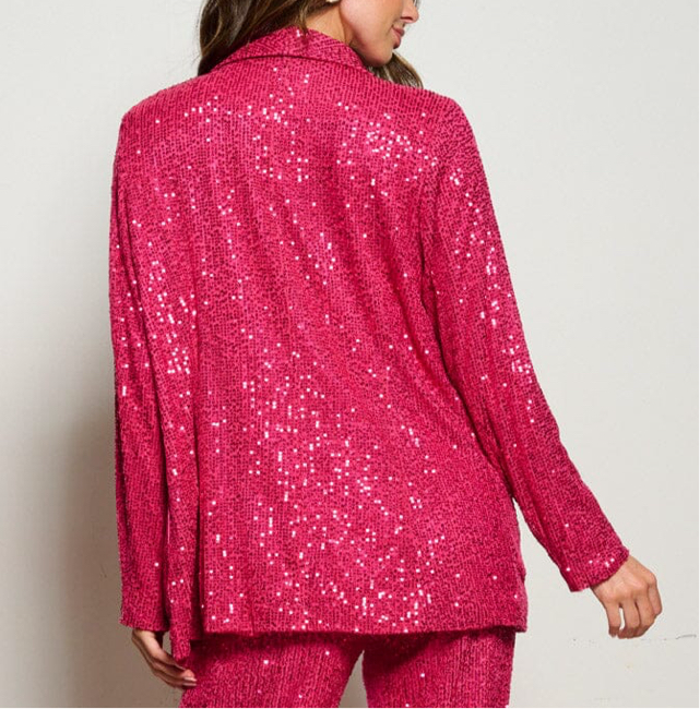 091124 - Desiree Long Sleeve Sequins Blazer