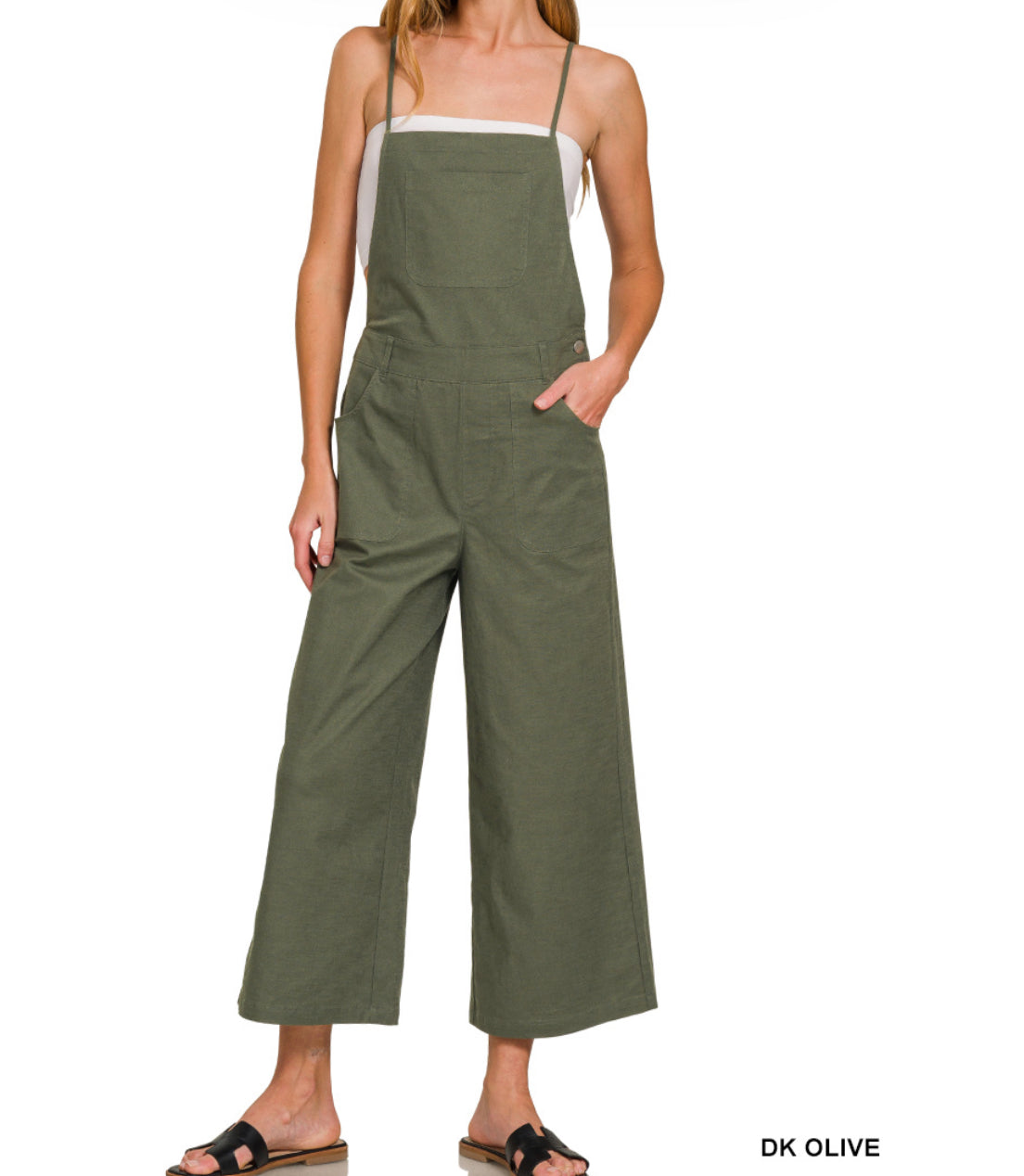 100225 - Lexi Woven Spaghetti Strap Jumpsuit