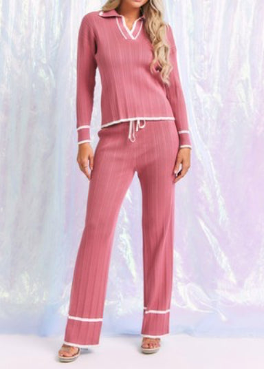 100524 - Leonora Knit Top & Pants Set