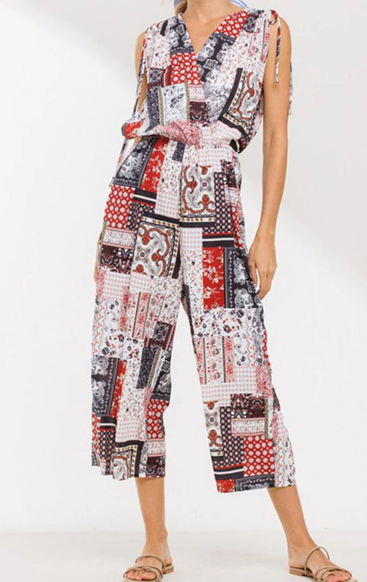 060825 - Vanessa Sleeveless Surplice Jumpsuit