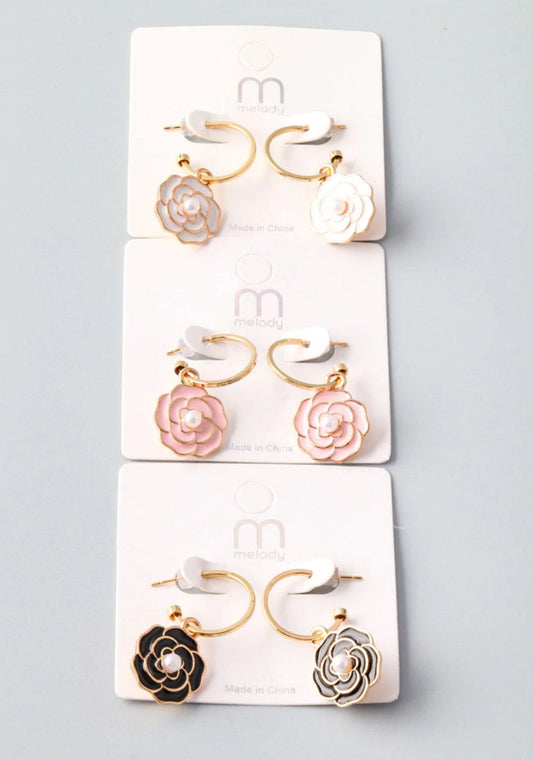 051624 - Shayla Assorted Colors Flower Earrings