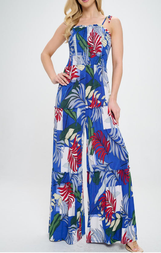 010624 - Venus Blue Print Jumpsuit