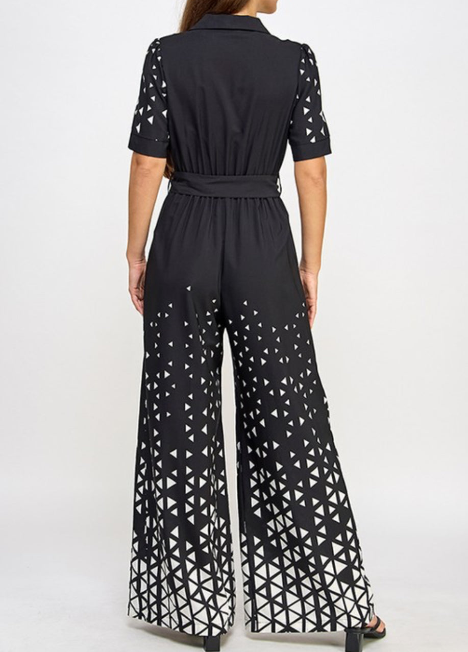 090524 - Shelby Border Printed Jumpsuit with Belt