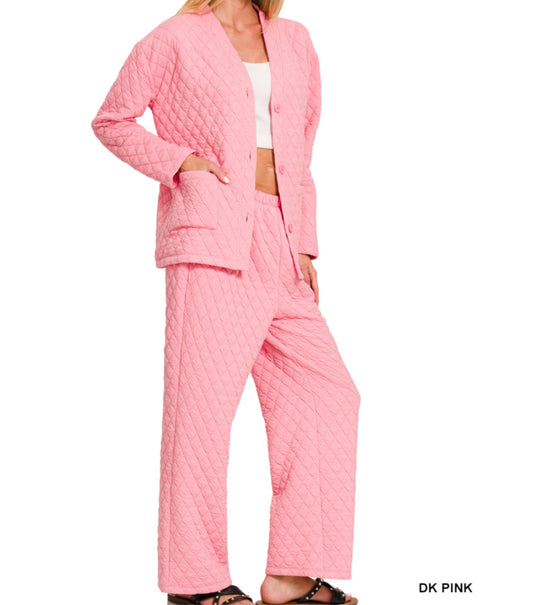 100125 - Vangie Quilted Jacket and Pants Set