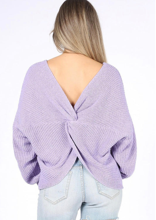 101823 Twist Back or Front Sweater