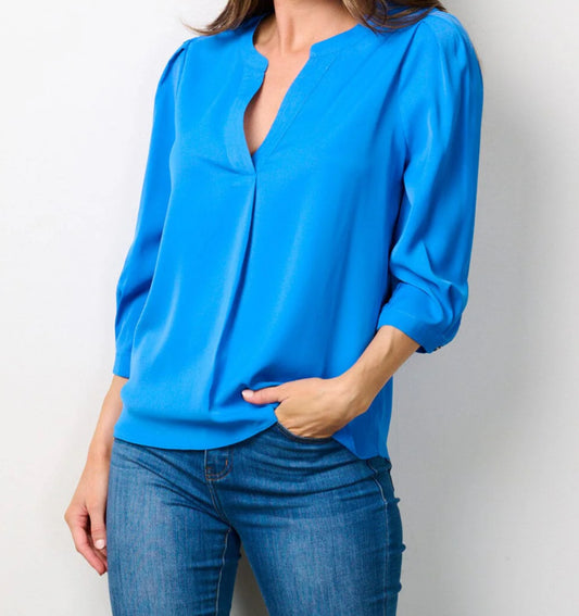 050824 Tory 3/4 Sleeves V-neck Blouse Top