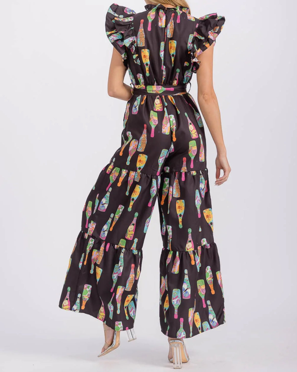 061325 - Chelsey Ruffle Sleeves Jumpsuit