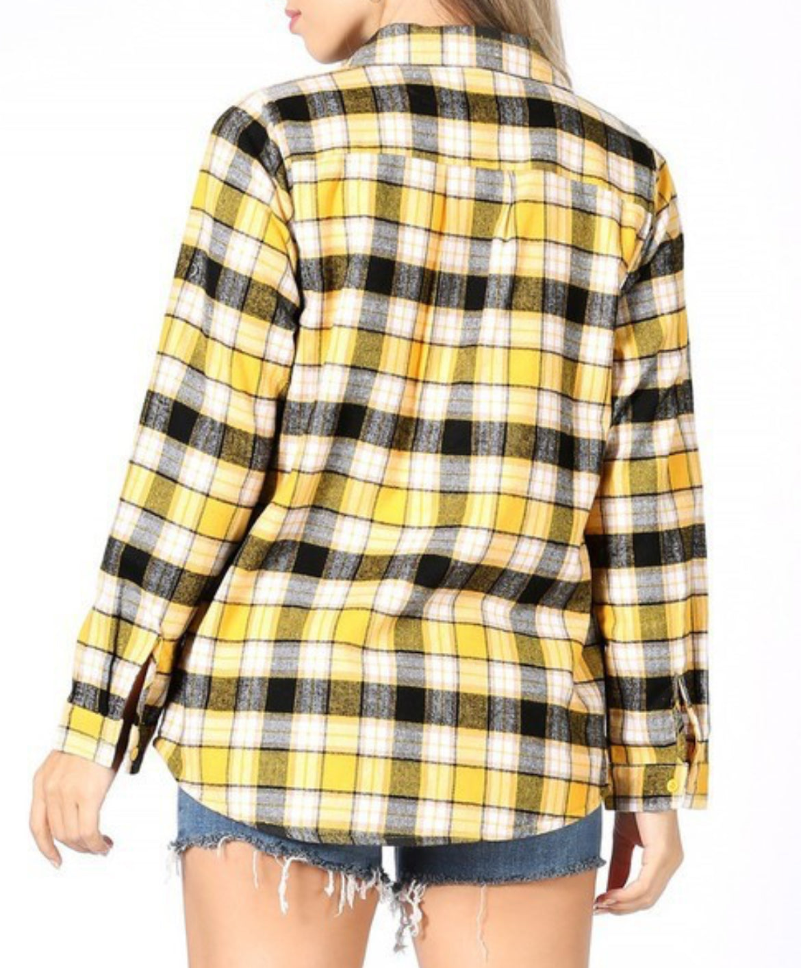 111024 - Yoli Checkered with Sherpa Fleece Lined Jacket