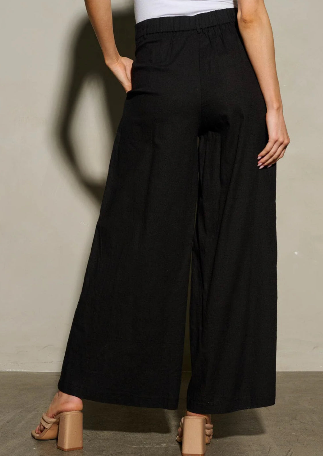 052524 - Nora Button Closure Wide Leg Pants