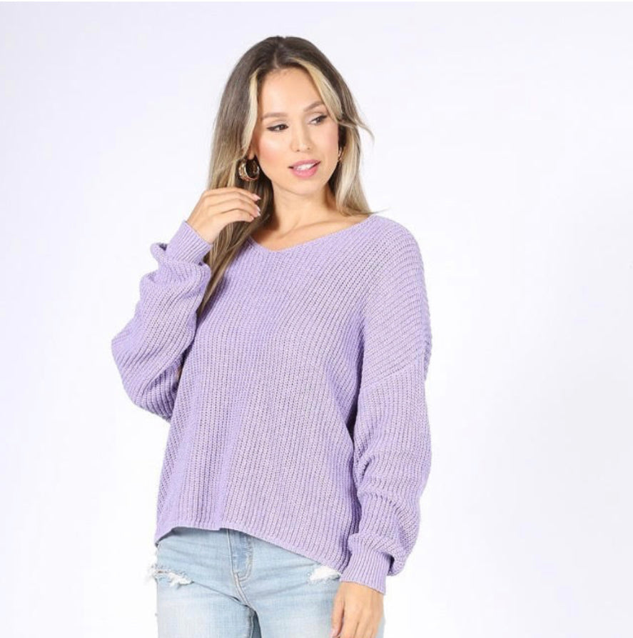 101823 Twist Back or Front Sweater