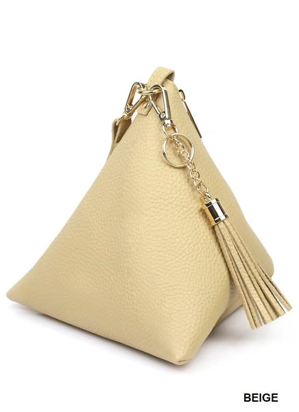 030924 - Amayah Pyramid Shape Tassel Wristlet Bag