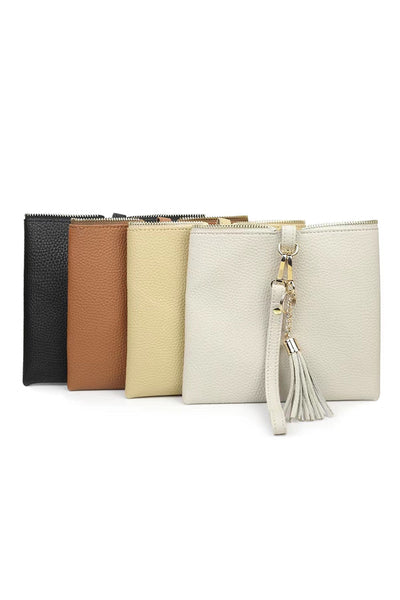 030924 - Amayah Pyramid Shape Tassel Wristlet Bag