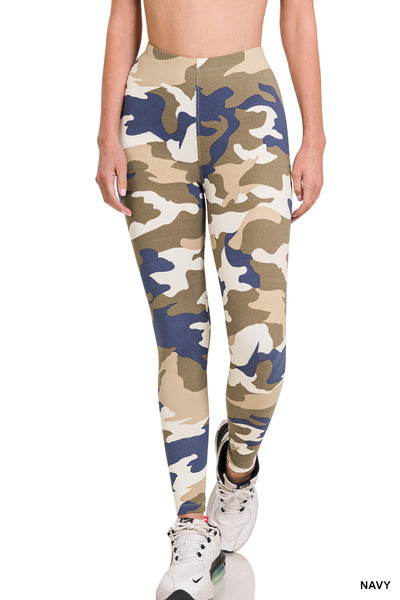 031224 - Abigail Brushed Microfiber Camouflage Print Leggings