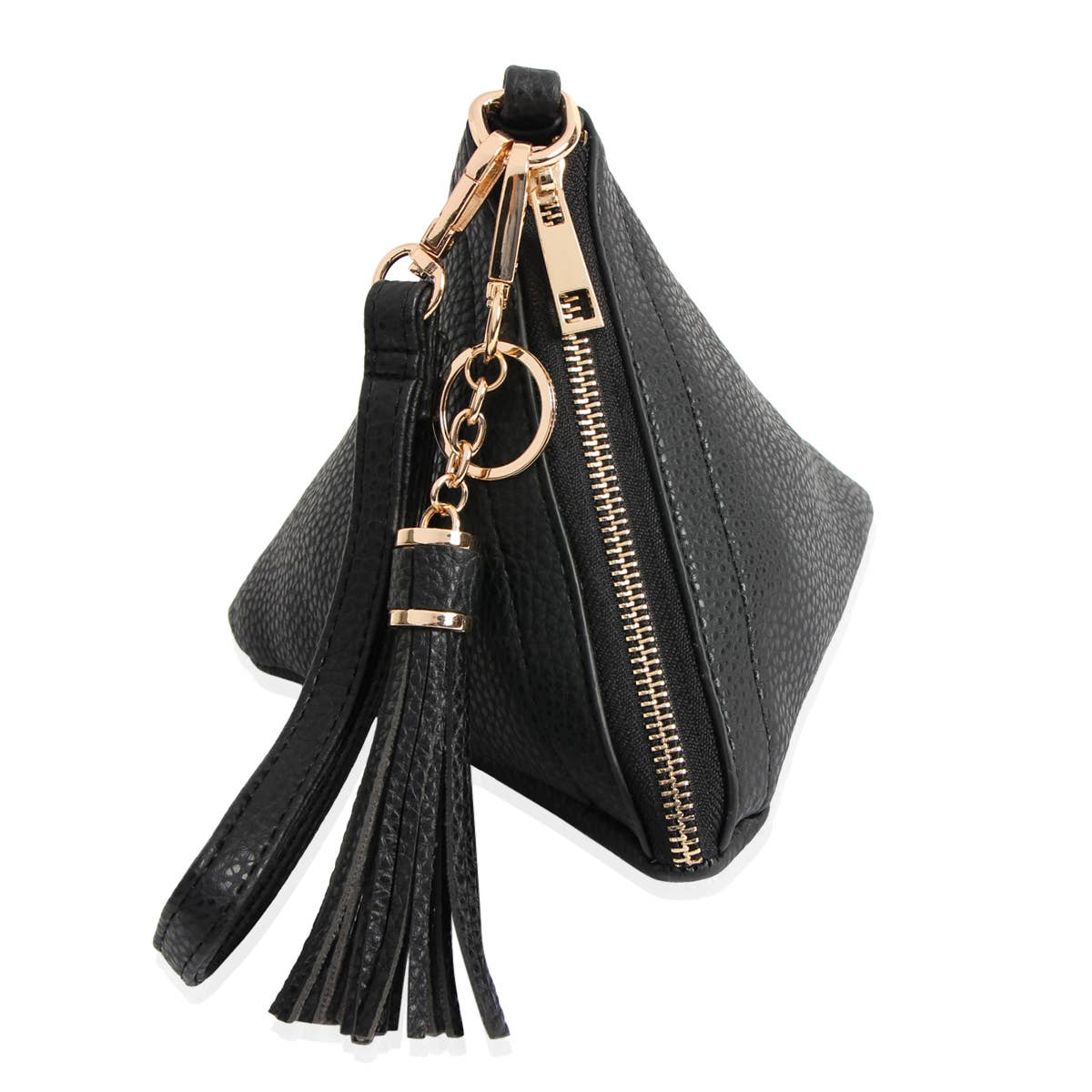 041526 - Stacy Triangle Bag Clutch Vegan Leather Pouch