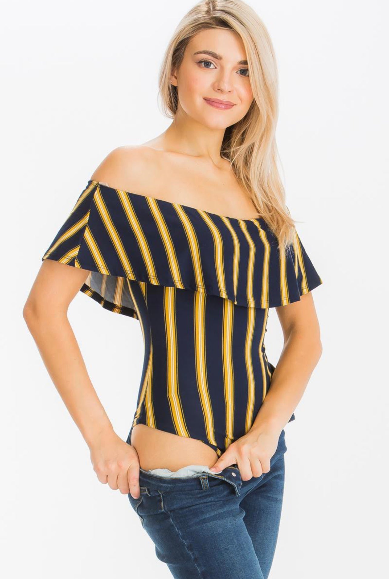 (5913) Lora Off Shoulder Bodysuit