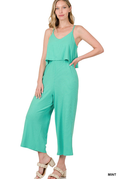 (5173) Maria Ribbed Double Layer Jumpsuit