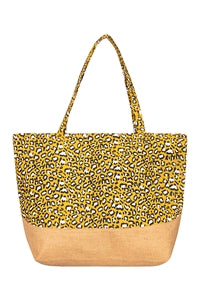 Leopard Jute Tote Bag