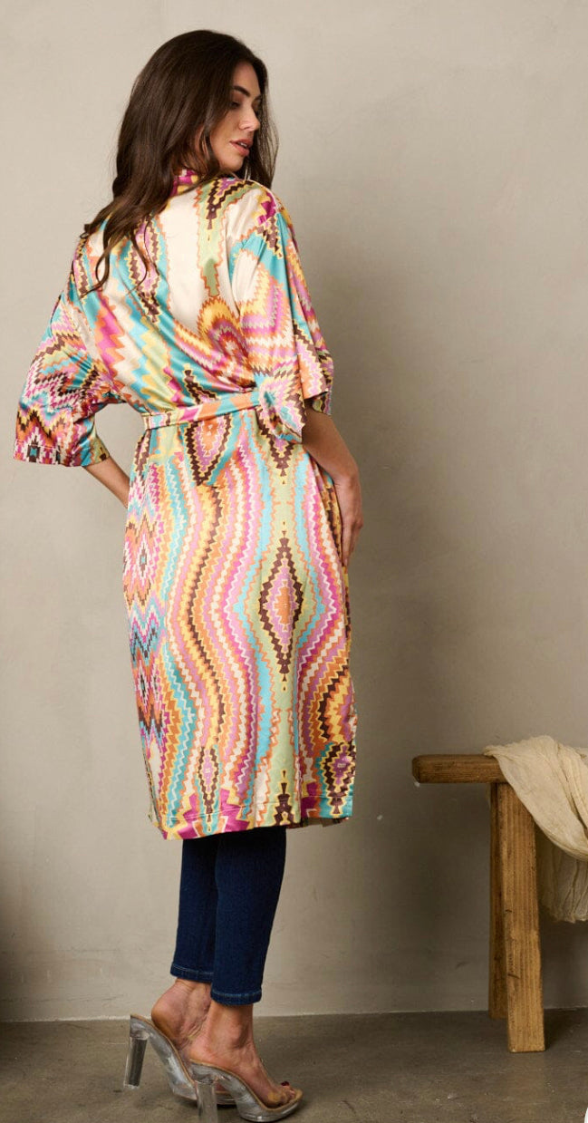 6223 3/4 Sleeve Kimono