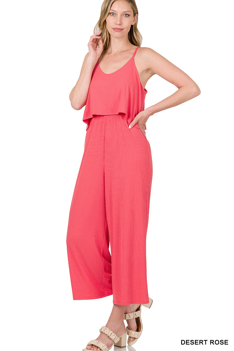 (5173) Maria Ribbed Double Layer Jumpsuit