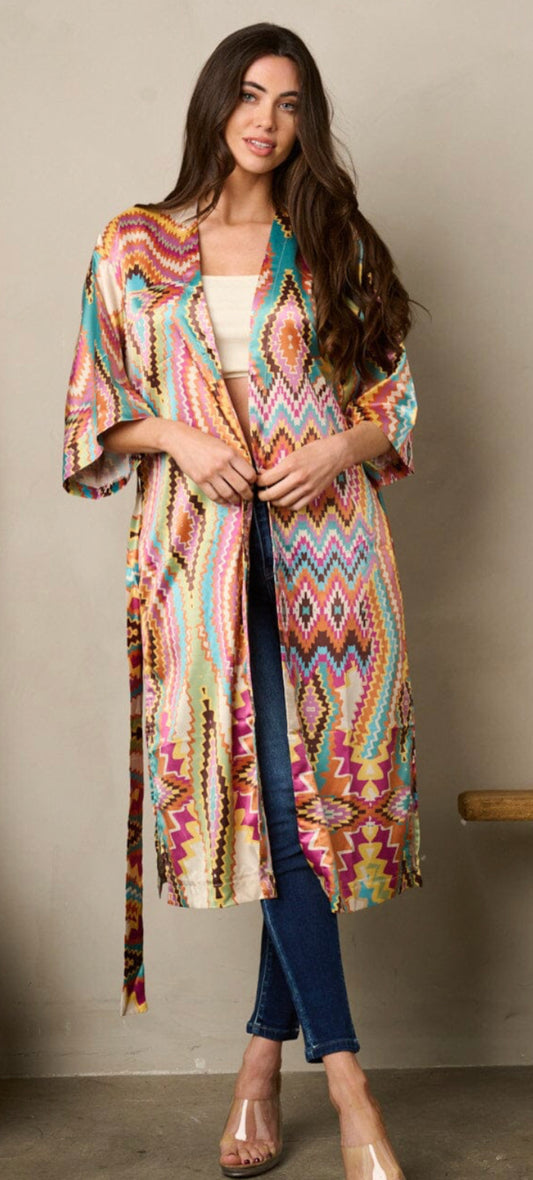 6223 3/4 Sleeve Kimono