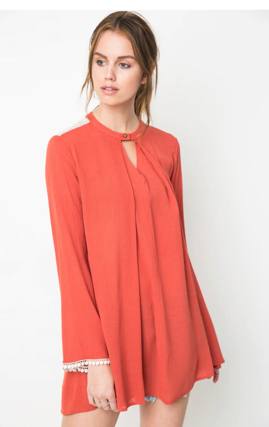 Rust Trapeze Dress