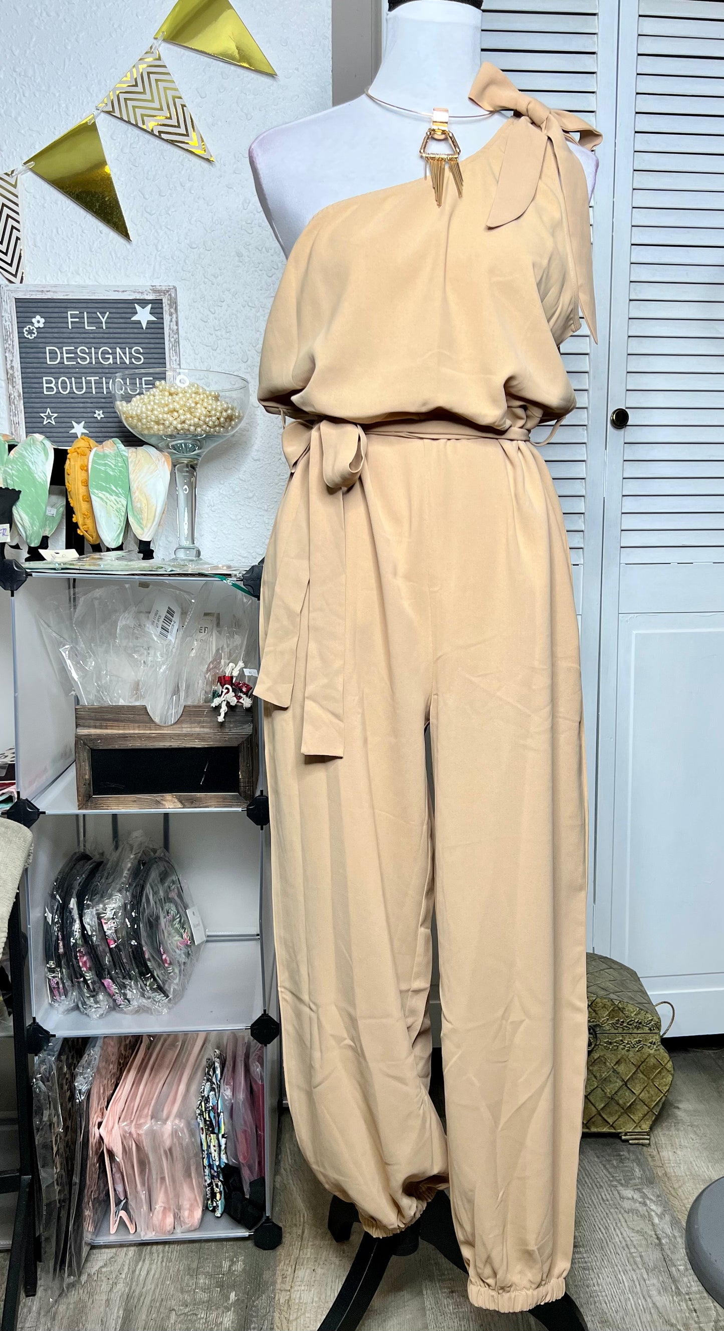 One Shoulder Jumpsuit