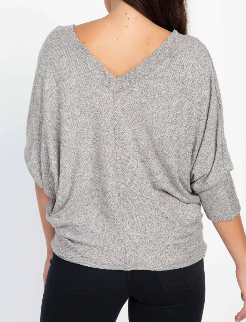 V-neck Dolman Sleeves Top